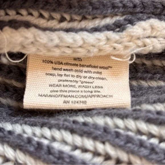 Mara Hoffman wool ribbed collared Henley sweater